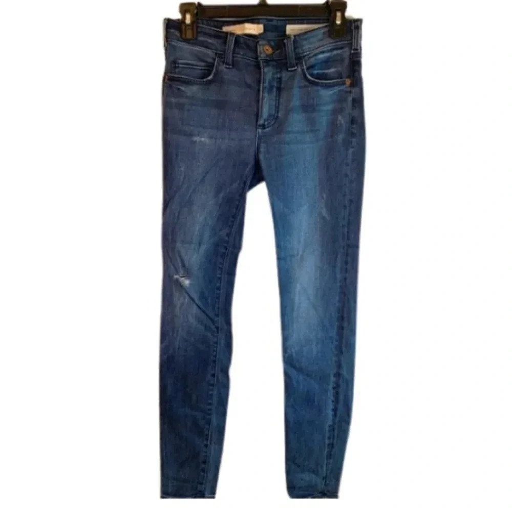 Pilcro and the Letterpress Anthropologie High Rise Distressed Skinny